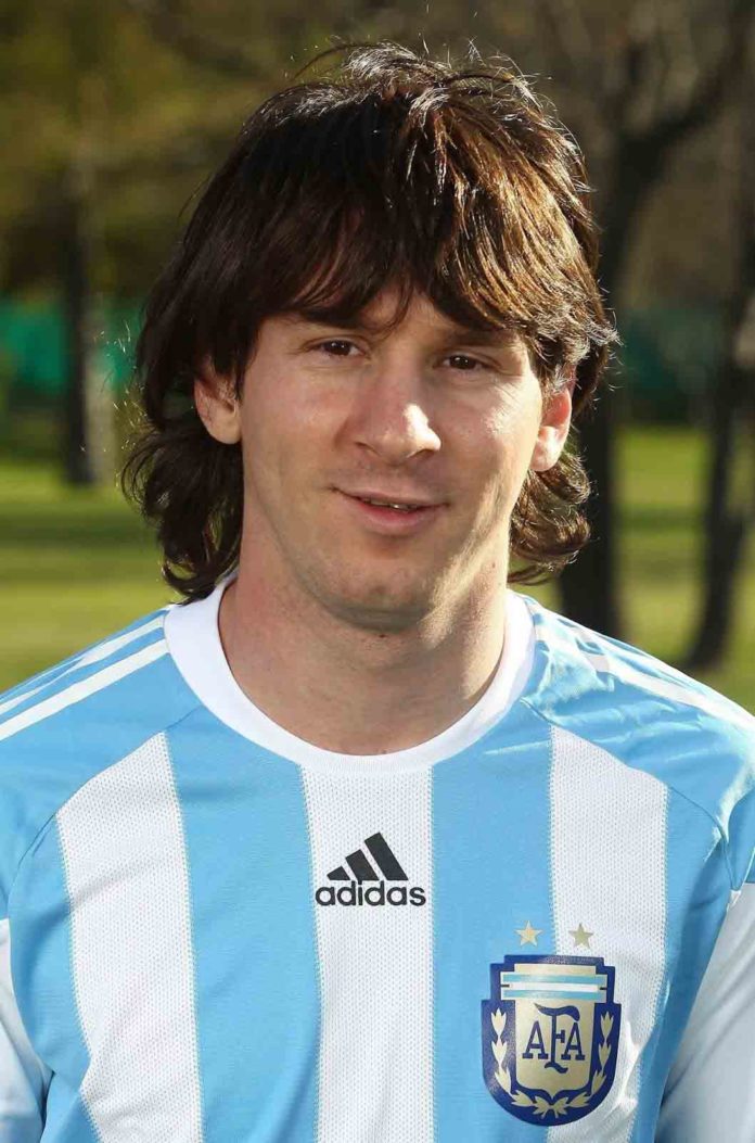 Young Messi With A Cool Haircut 696x1053 