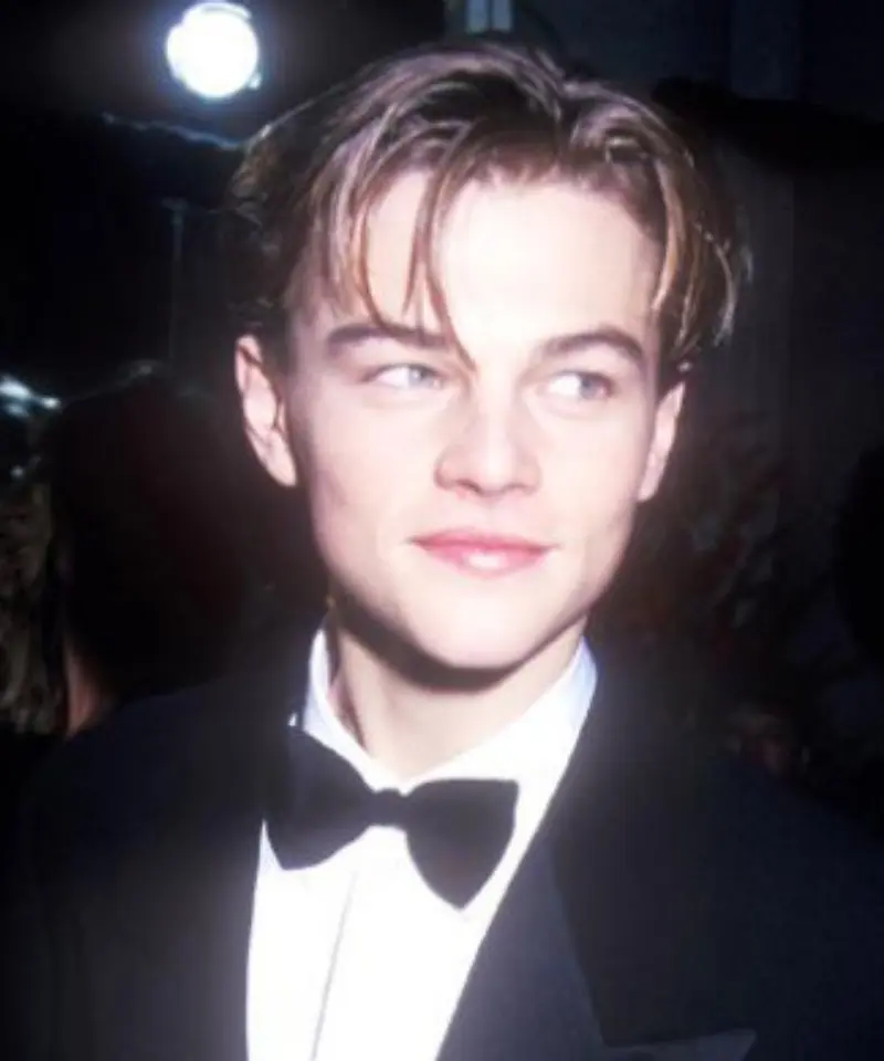 1996 Leonardo DiCaprio's surprising black hair